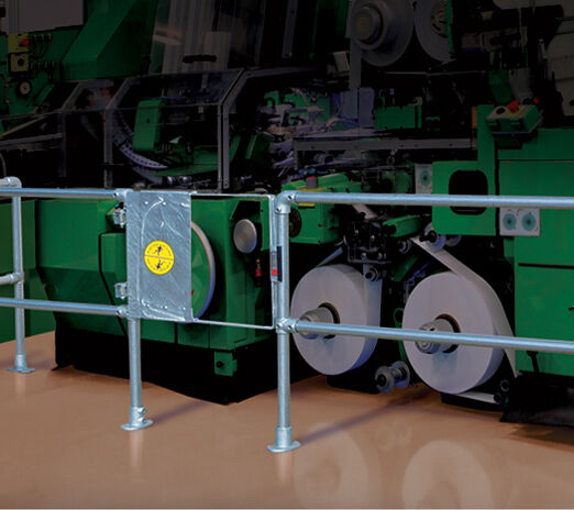 FabRail modular safety rail solution with a self-closing safety gate