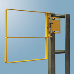 RX Series bolt-on extended coverage OSHA safety gate in carbon steel safety yellow enamel